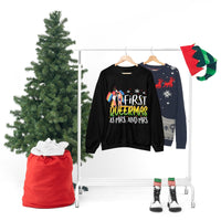 Thumbnail for Unisex Christmas LGBTQ Heavy Blend Crewneck Sweatshirt - First Queermas As Mrs. & Mrs. Printify