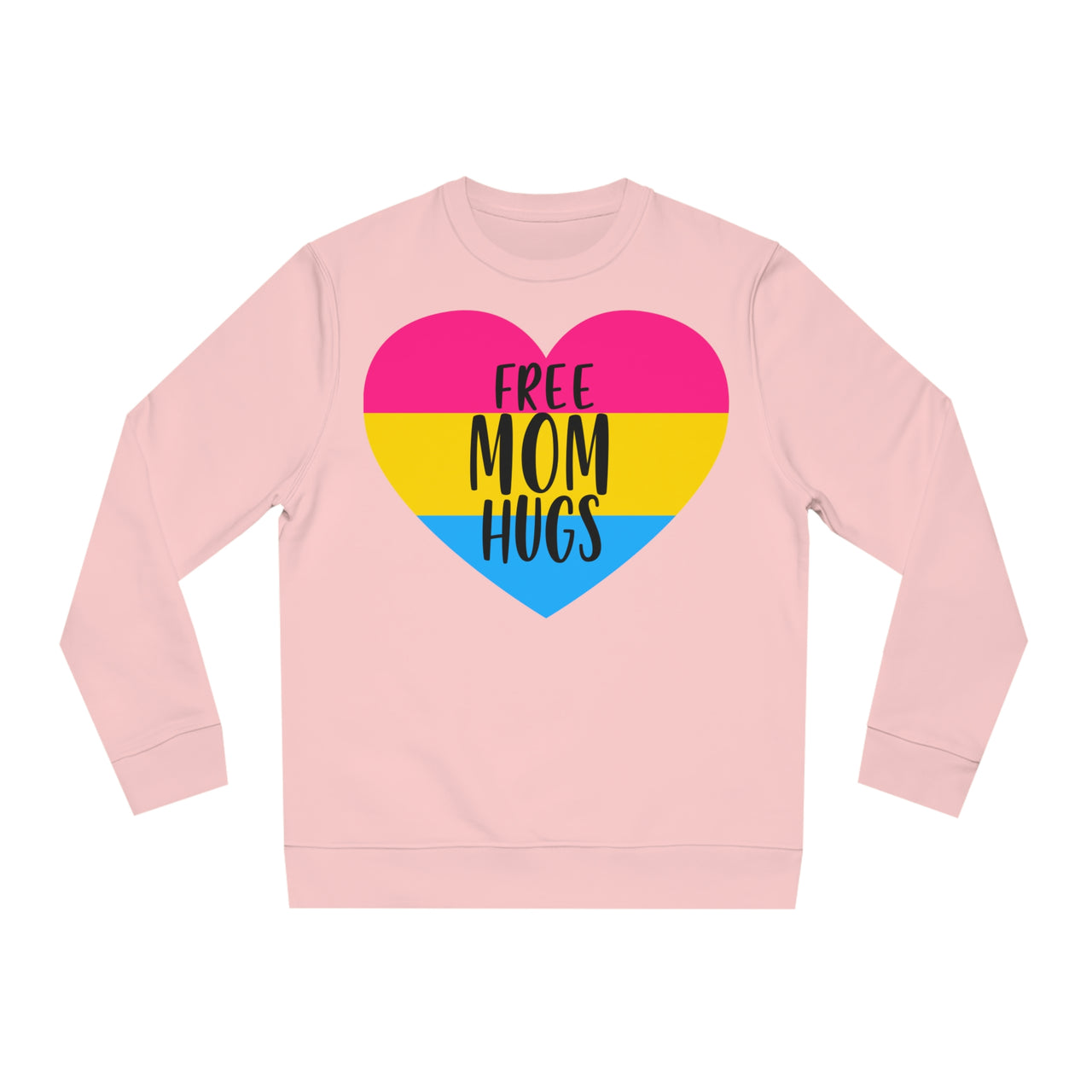 Pansexual Pride Flag Sweatshirt Unisex Size - Free Mom Hugs Printify