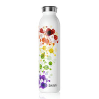 Thumbnail for Rainbow Flag Slim Water Bottle NYC Pride - My Rainbow is In My DNA SHAVA CO