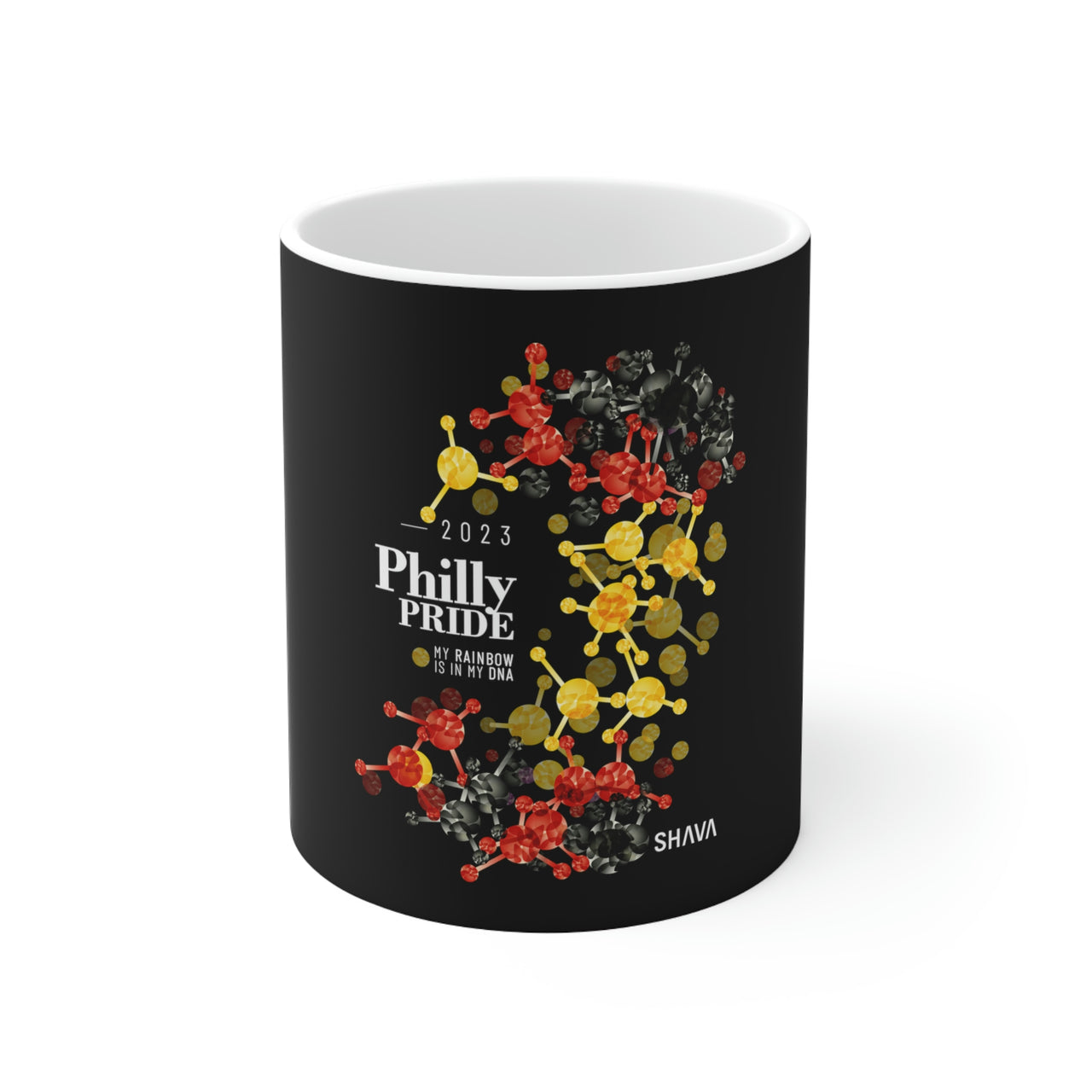 Rubber Philly Pride Ceramic Mug - Rainbow Is In My DNA SHAVA CO