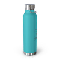 Thumbnail for Affirmation Feminist pro choice Copper Vacuum insulated bottle 22oz -   You are Unique (green with coral) Printify