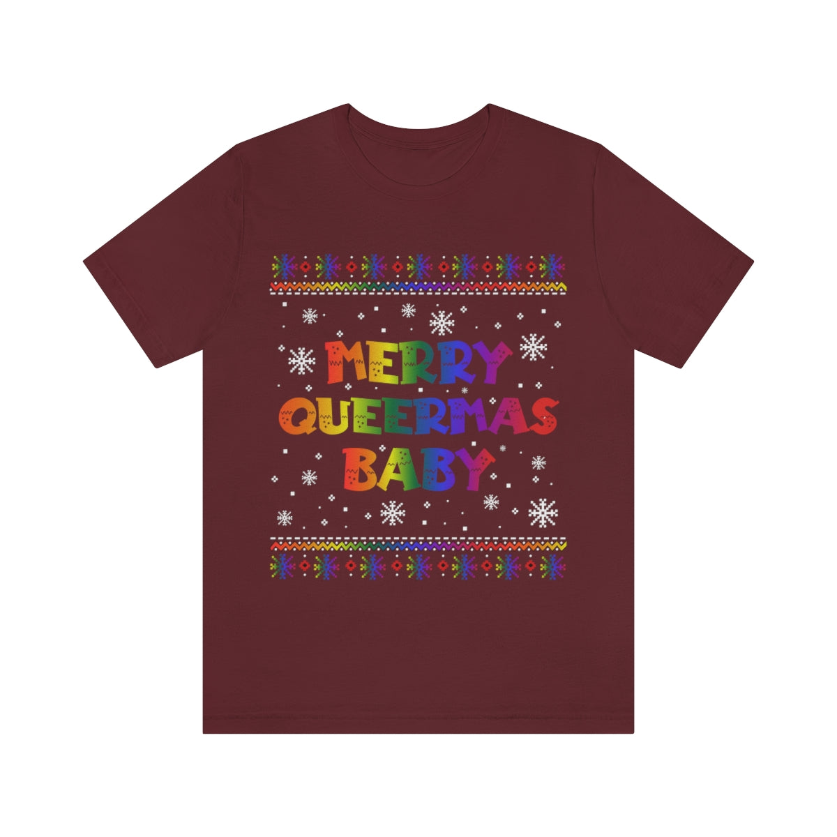 Classic Unisex Christmas LGBTQ T-Shirt - Merry Queermas Baby Printify