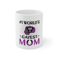 Thumbnail for Labrys Lesbian Flag Ceramic Mug  - #1 World's Gayest Mom Printify