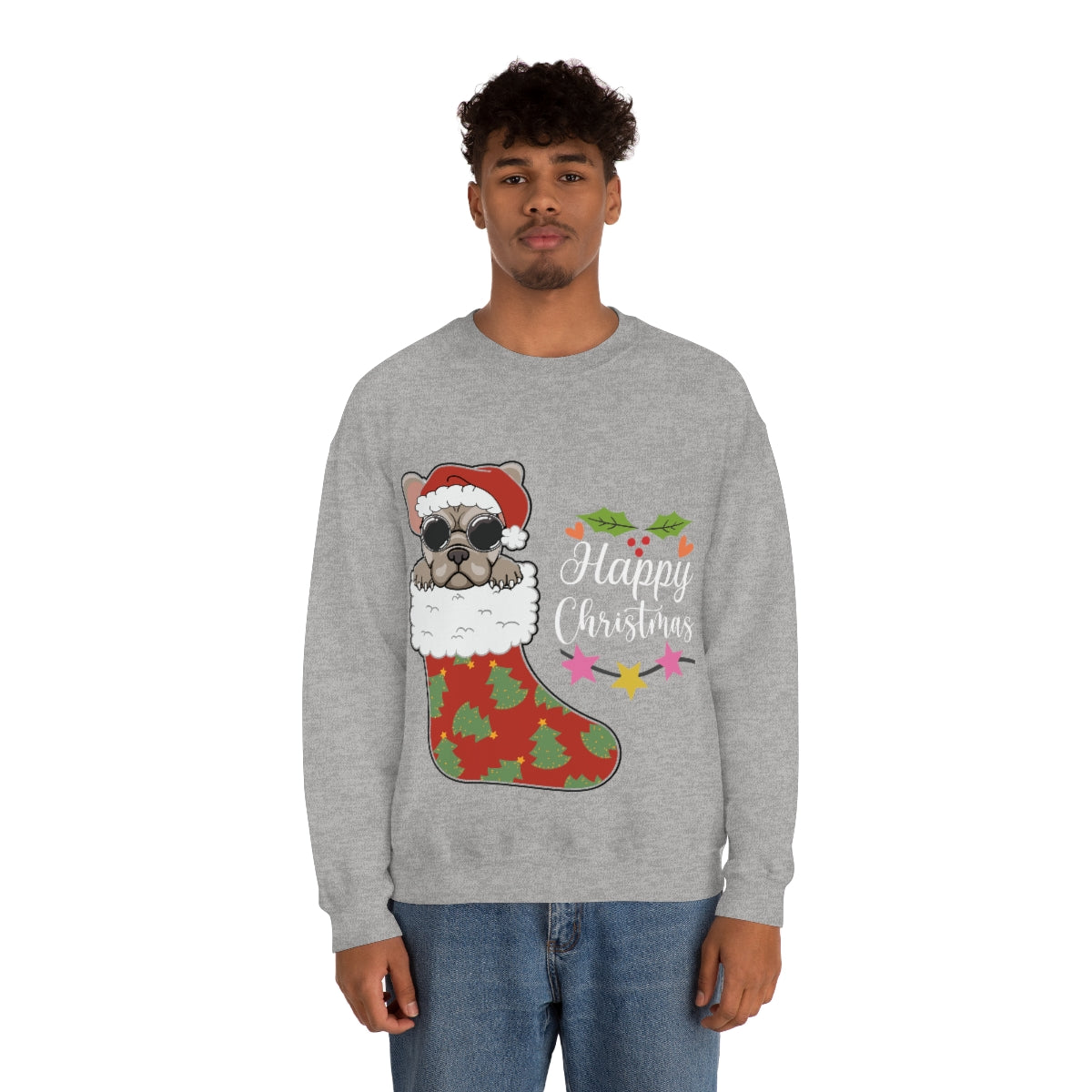 Merry Christmas Unisex Sweatshirts , Sweatshirt , Women Sweatshirt , Men Sweatshirt ,Crewneck Sweatshirt, Dog Christmas Printify