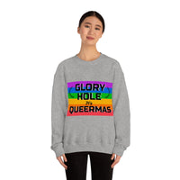 Thumbnail for Unisex Christmas LGBTQ Heavy Blend Crewneck Sweatshirt - Glory Hole It’s Queermas Printify