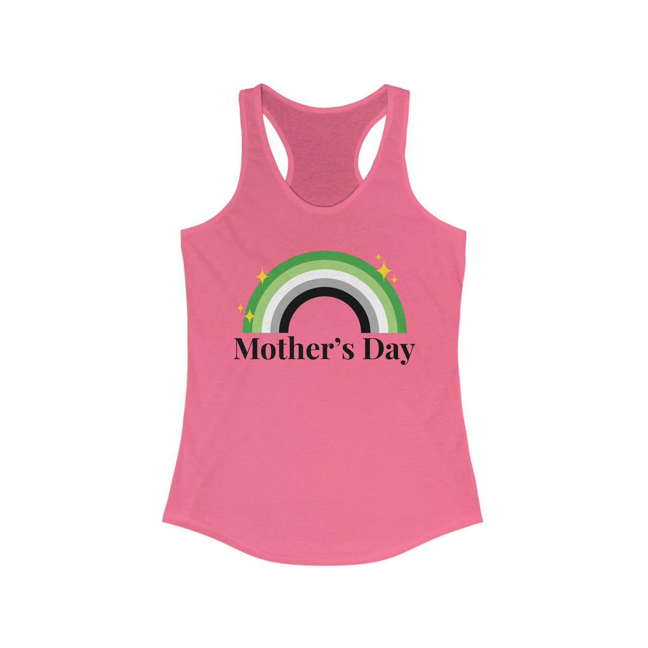 Aromantic Pride Flag Mother's Day Ideal Racerback Tank - Mother's Day SHAVA CO