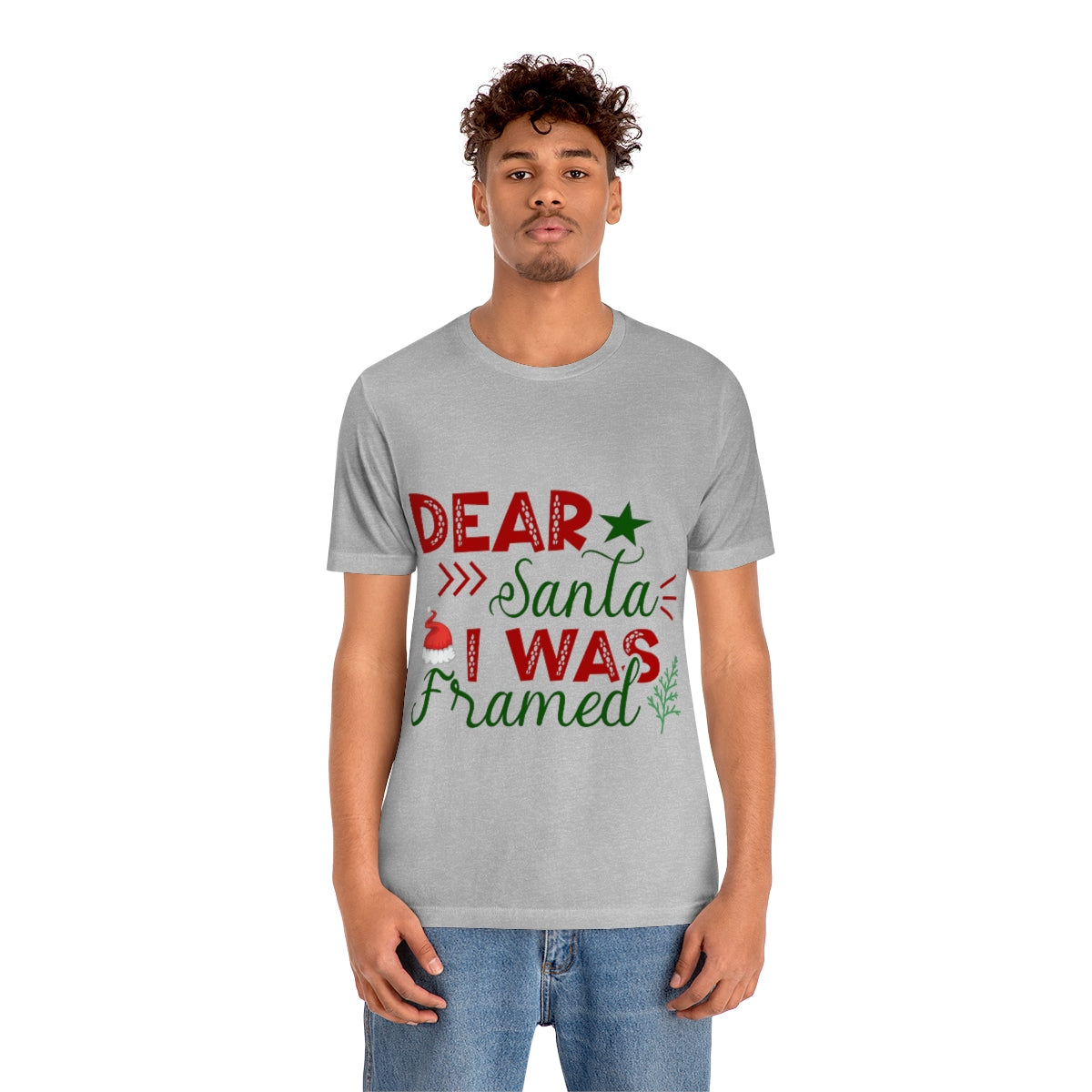Classic Unisex Christmas T-shirt - Dear Santa I Was Framed Printify