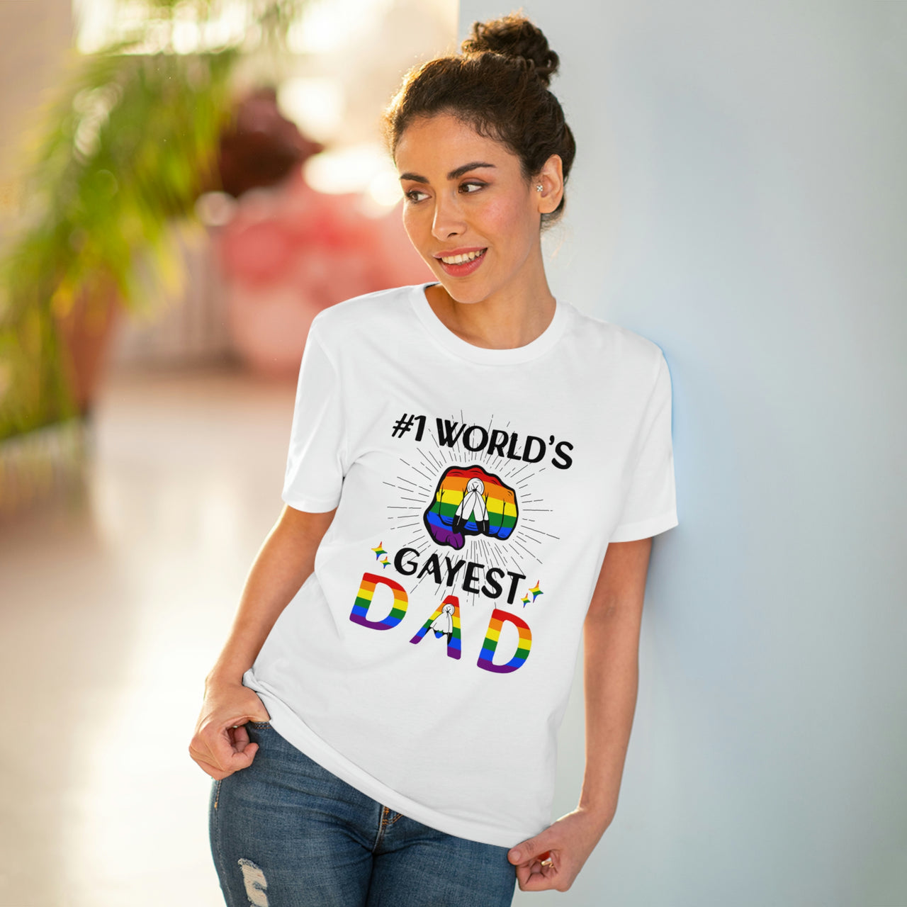 Two Spirit Pride Flag T-shirt Unisex Size - #1 Word's Gayest Dad Printify