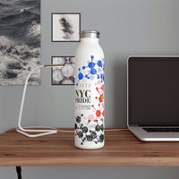 Thumbnail for Polyamory Flag Slim Water Bottle NYC Pride - My Rainbow is In My DNA SHAVA CO