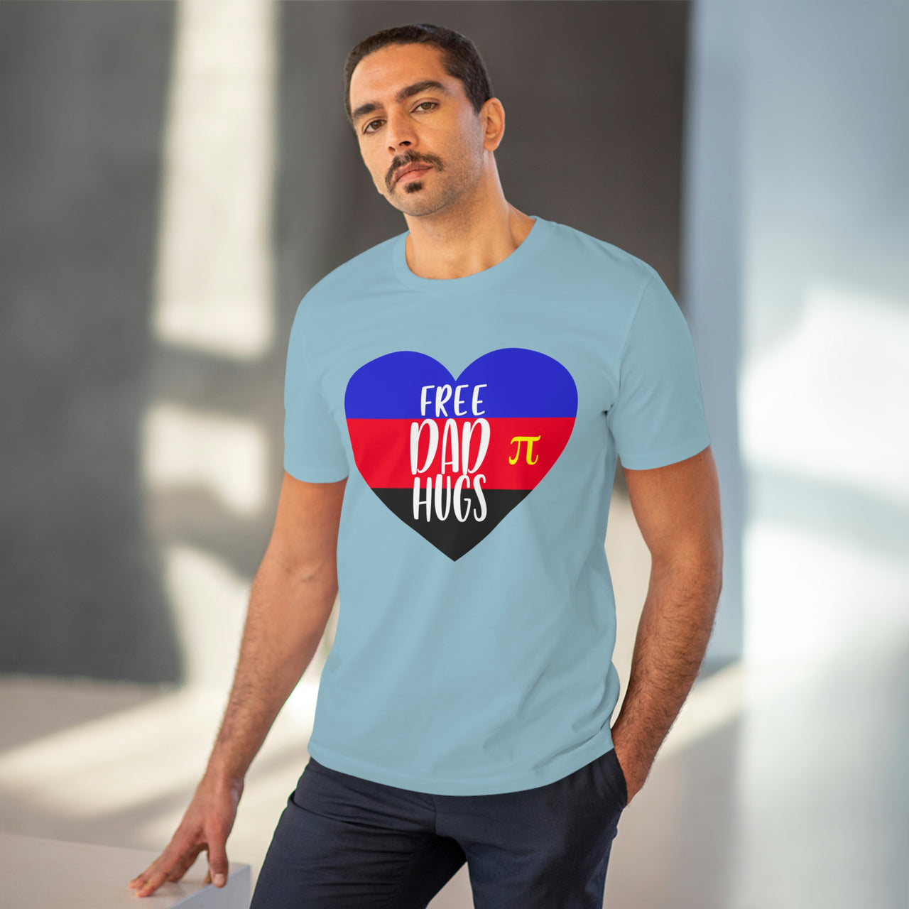 Polyamory Pride Flag T-shirt Unisex Size - Free Dad Hugs Printify