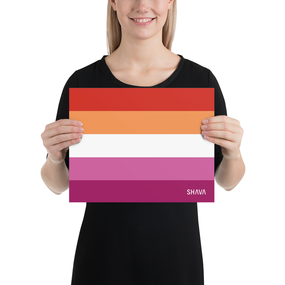 Lesbian Flag LGBTQ Poster SHAVA