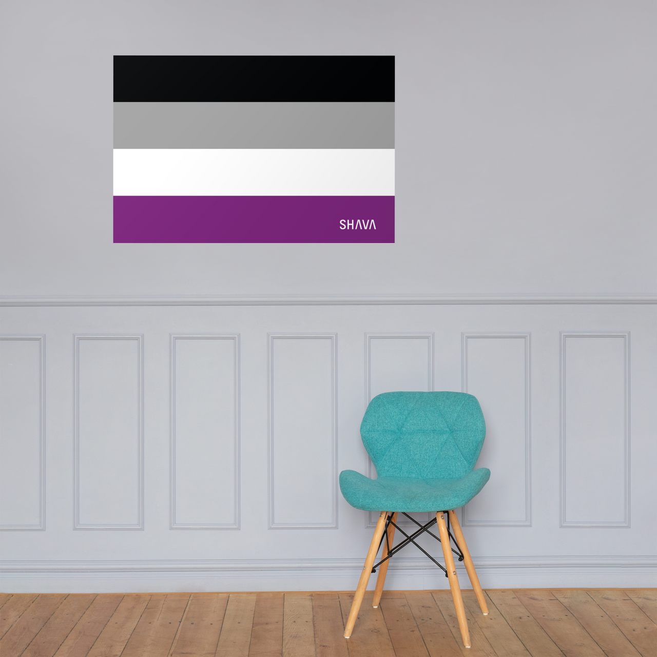 Asexual Flag LGBTQ Poster SHAVA