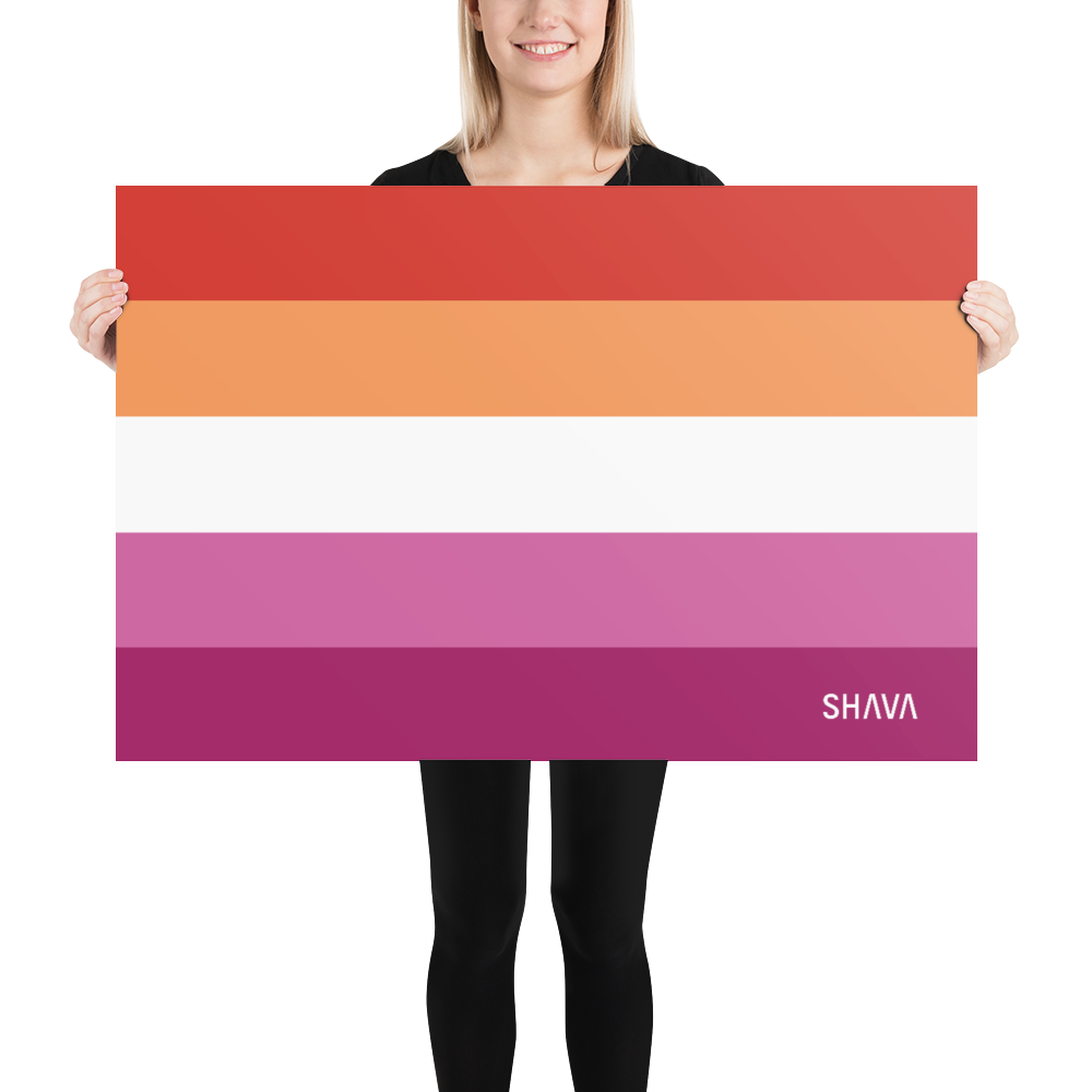 Lesbian Flag LGBTQ Poster SHAVA