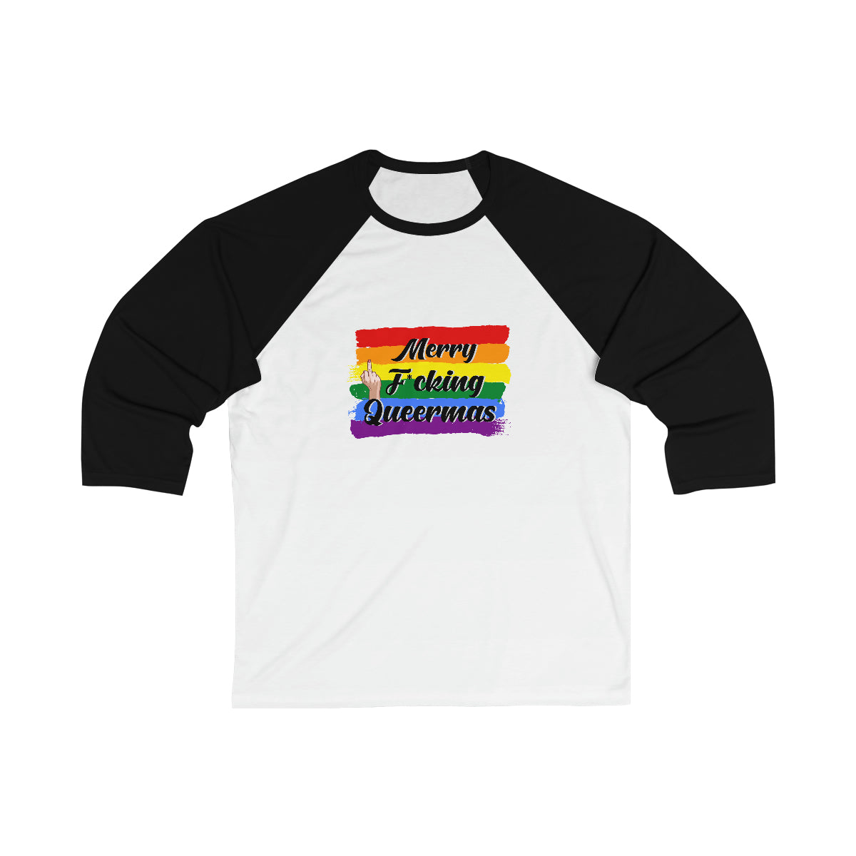 Unisex Christmas LGBTQ Long Sleeves Tee - Merry F*cking Queermas Printify