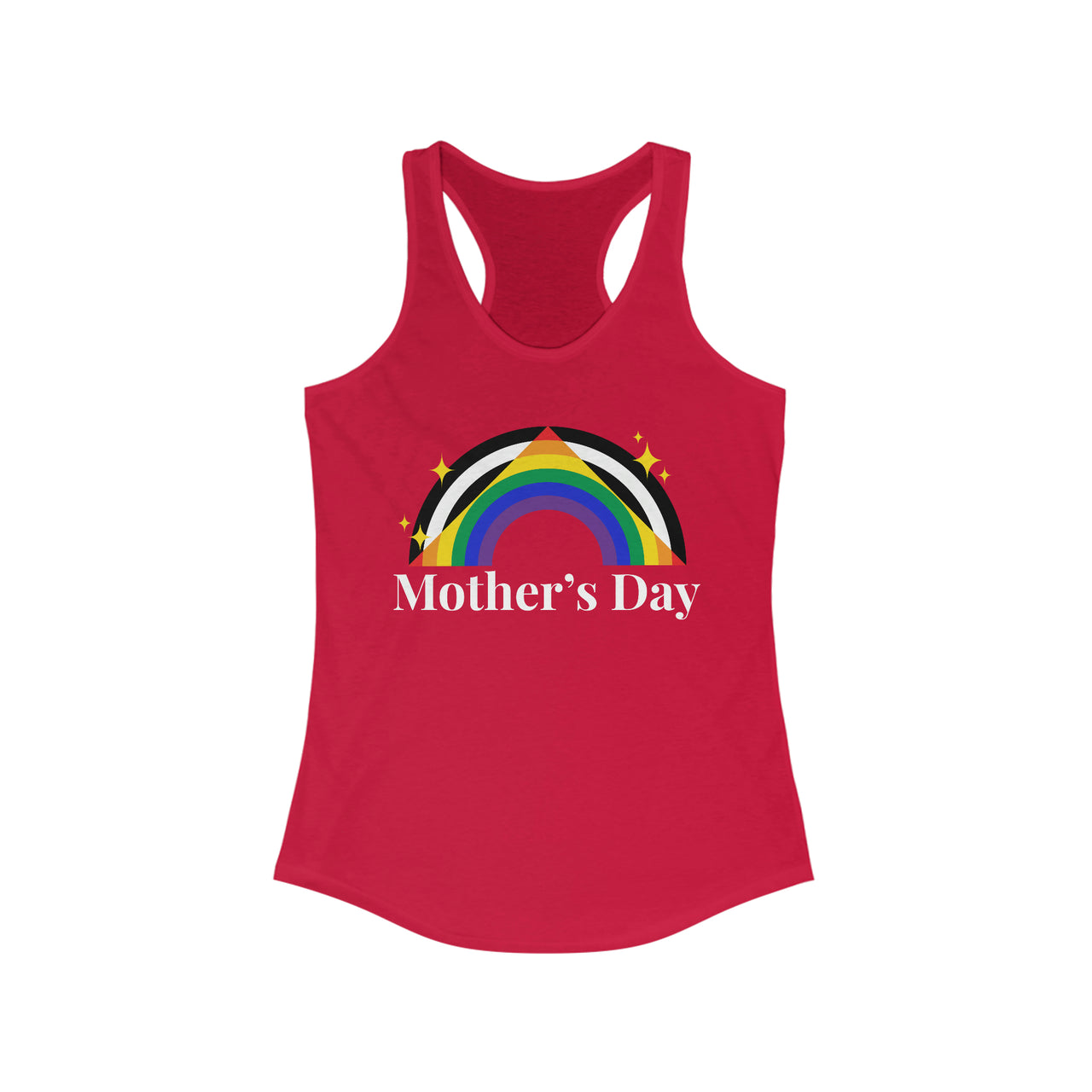 Straight Ally Pride Flag Mother's Day Ideal Racerback Tank - Mother's Day SHAVA CO