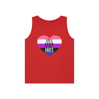 Thumbnail for Genderfluid Pride Flag Heavy Cotton Tank Top Unisex Size - Free Dad Hugs Printify