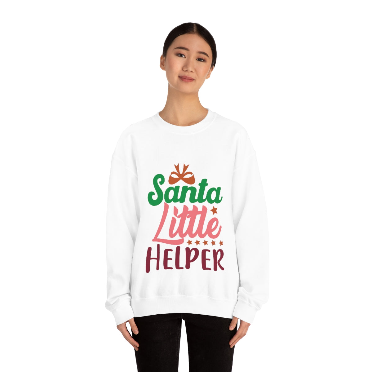 Merry Christmas Unisex Sweatshirts , Sweatshirt , Women Sweatshirt , Men Sweatshirt ,Crewneck Sweatshirt, Santa Little Helper Printify
