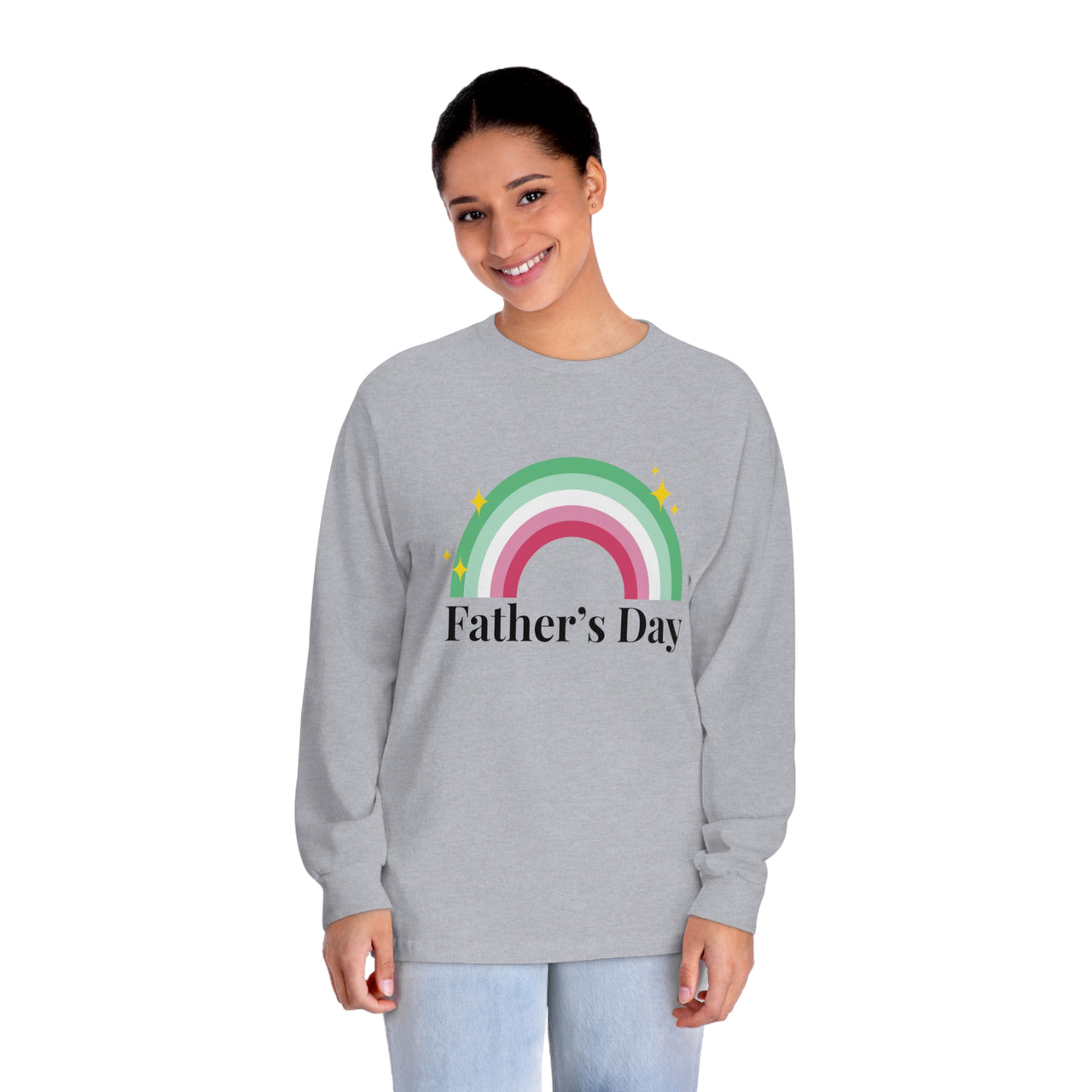 Abrosexual Pride Flag Unisex Classic Long Sleeve Shirt - Father's Day Printify