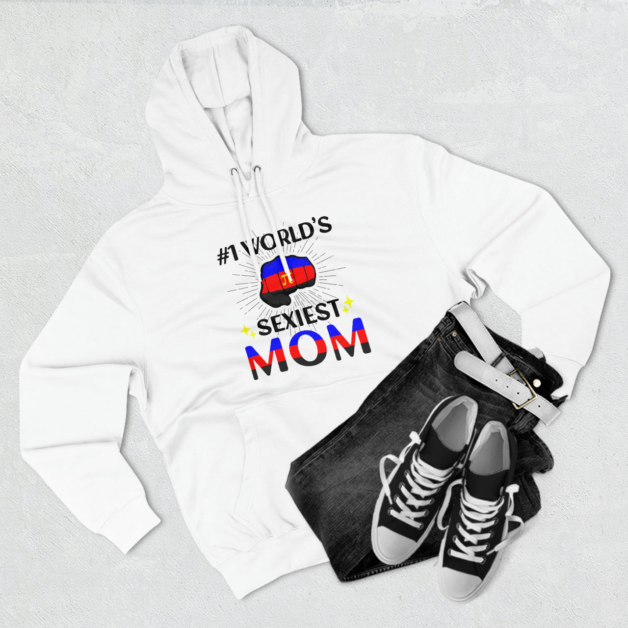 Polyamory Flag Mother's Day Unisex Premium Pullover Hoodie - #1 World's Gayest Mom Printify