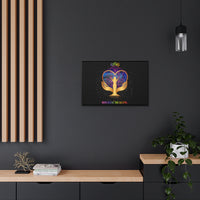 Thumbnail for Yoga Spiritual Meditation Canvas Print With Horizontal Frame - Reflection 666 Angel Number Printify