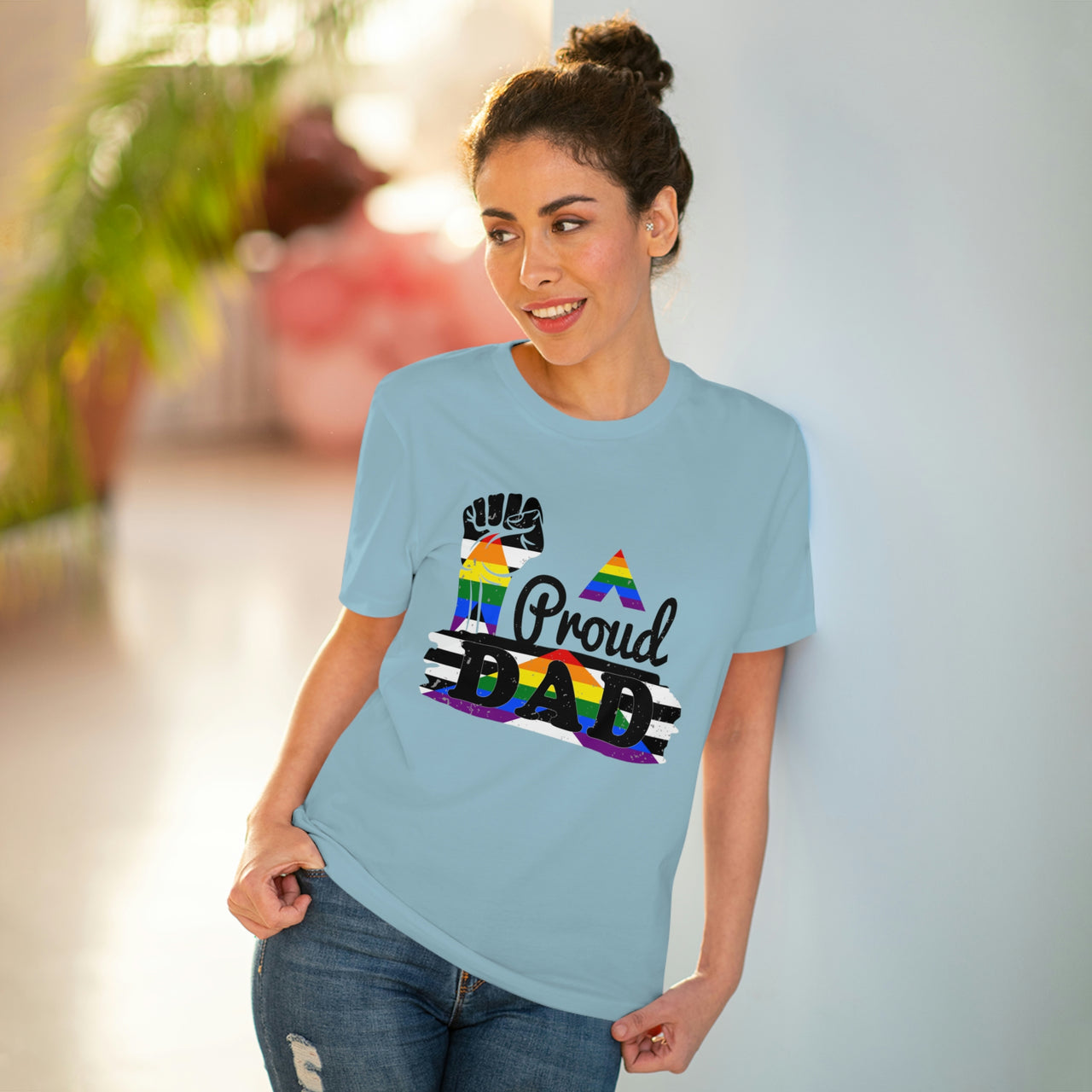 Straight Ally Pride Flag T-shirt Unisex Size - Proud Dad Printify