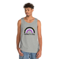 Thumbnail for Asexual Pride Flag Heavy Cotton Tank Top Unisex Size - Father's Day Printify