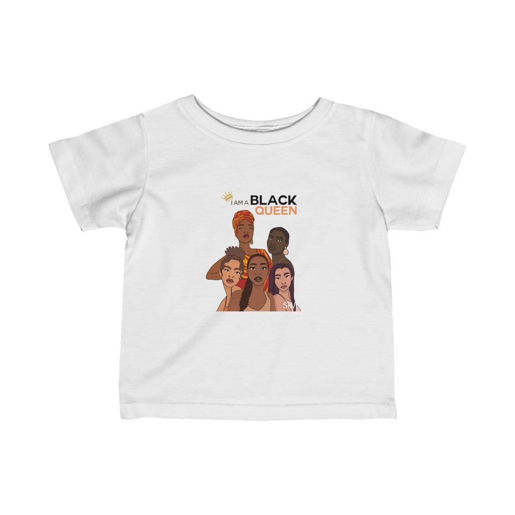 IAC  KIDS T-Shirts  Infant Fine Jersey Tee/ I am Black Queen Printify