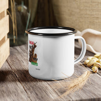 Thumbnail for Affirmation Feminist pro choice 12oz Enamel Camping Mug - These are My Roots Printify