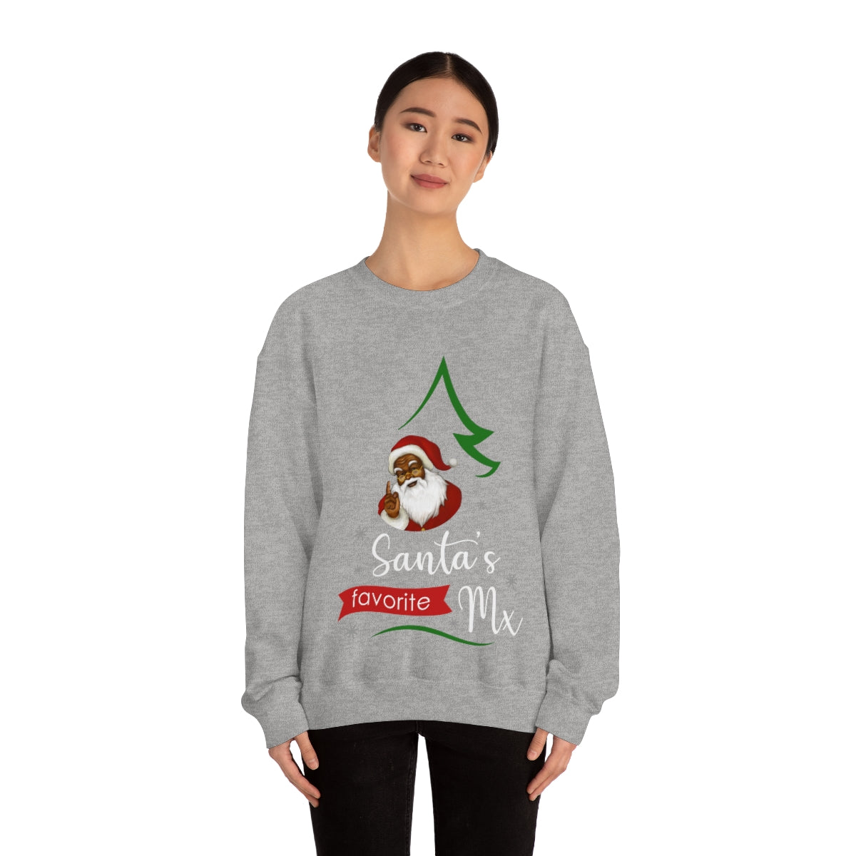 Christmas Unisex Sweatshirts , Sweatshirt , Women Sweatshirt , Men Sweatshirt ,Crewneck Sweatshirt, SANTA’S FAVORITE Mx Printify