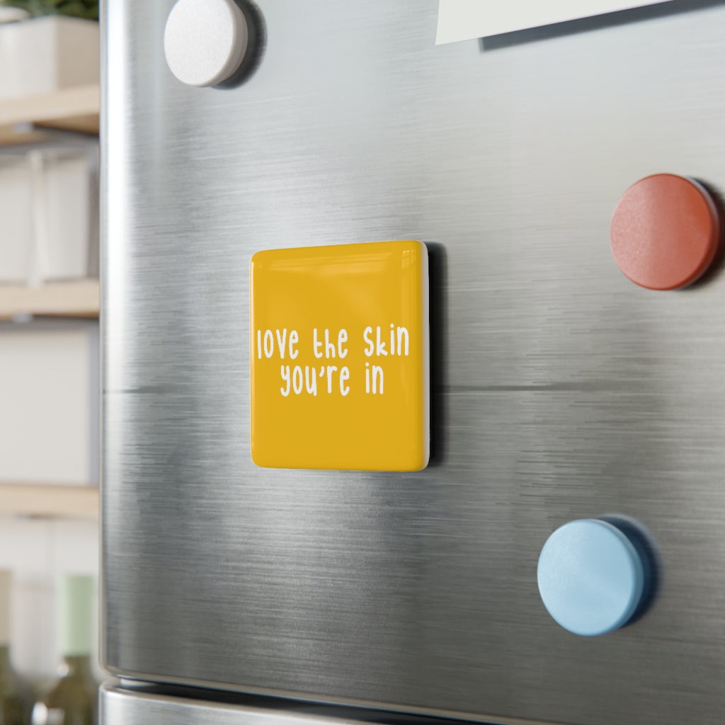 IAC  Home & Livings-Magnet & Stickers /  Porcelain Magnet, Square / Love the Skin Printify