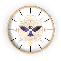 Thumbnail for Yoga Spiritual Meditation Wall clock -Fortune 7777 Angel Number Printify