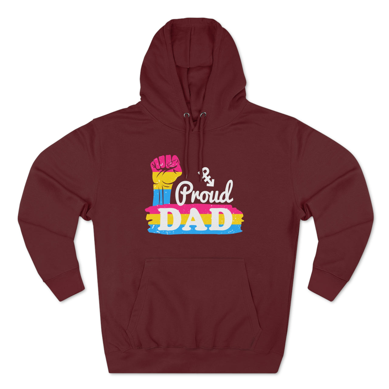 Pansexual Pride Flag Unisex Premium Pullover Hoodie - Proud Dad Printify
