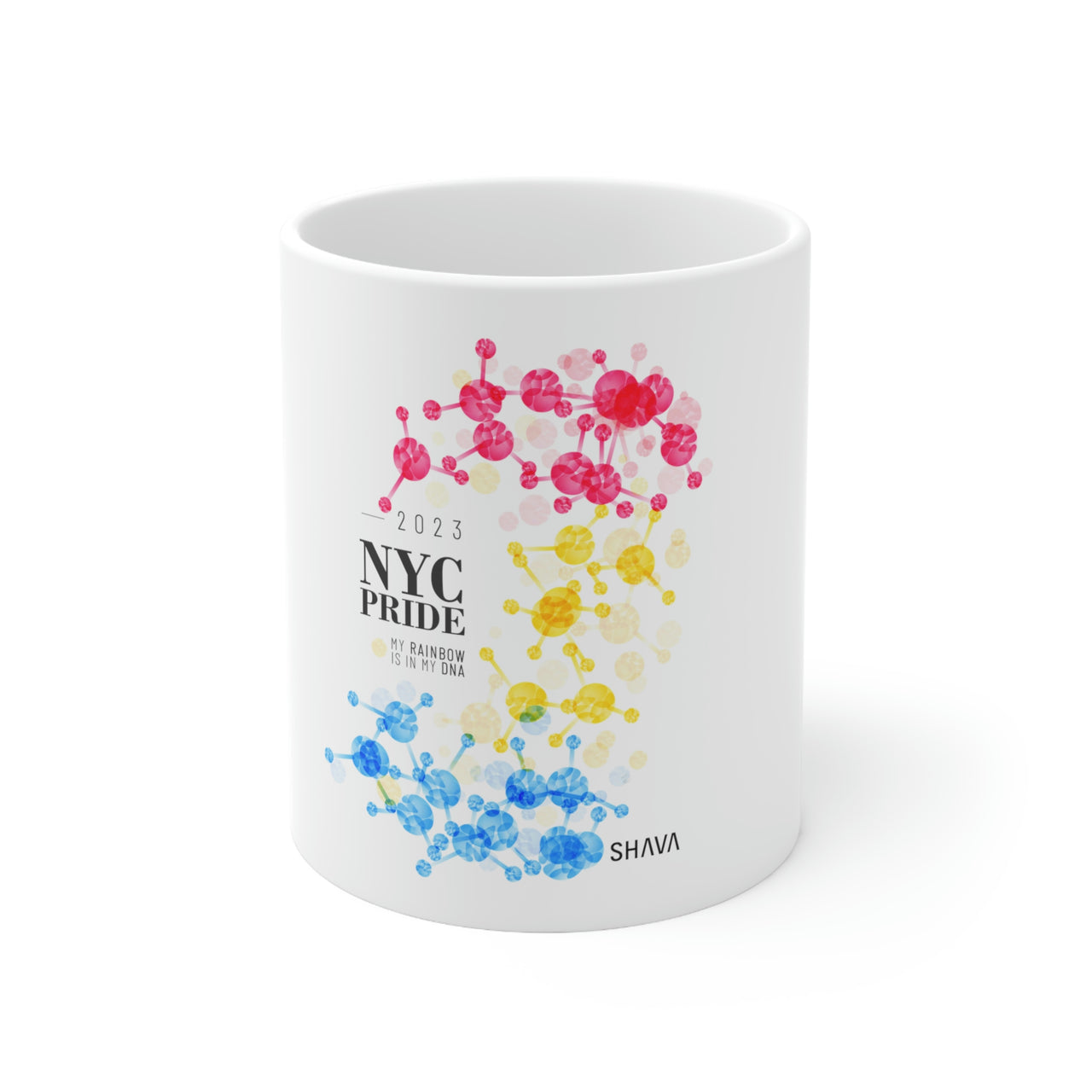 Pansexual NYC Pride Ceramic Mug - Rainbow Is In My DNA SHAVA CO