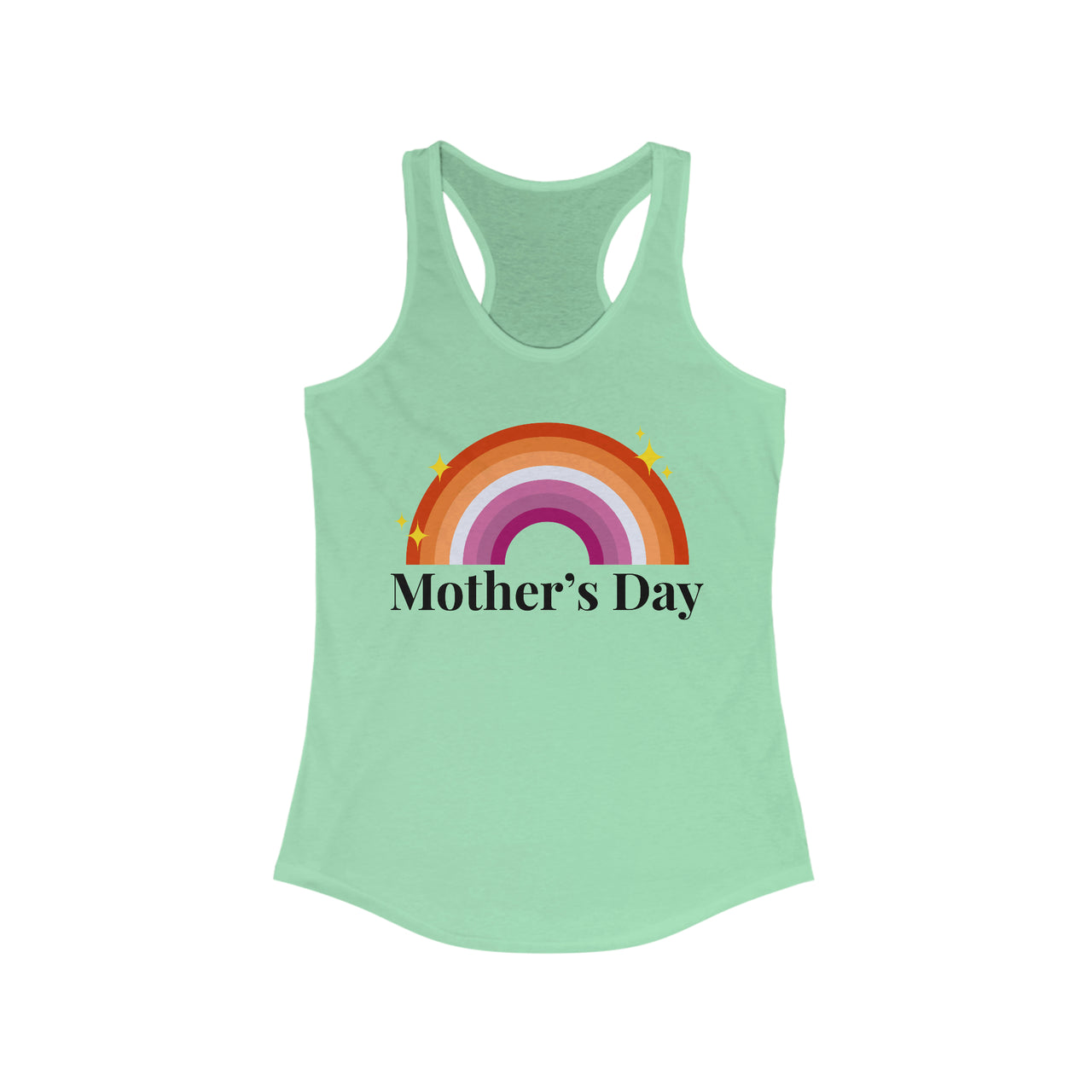 Lesbian Pride Flag Mother's Day Ideal Racerback Tank - Mother's Day SHAVA CO