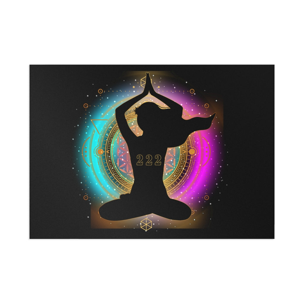 Yoga Spiritual Meditation Fine Art Postcard - Alignment 222 Angel Number Printify