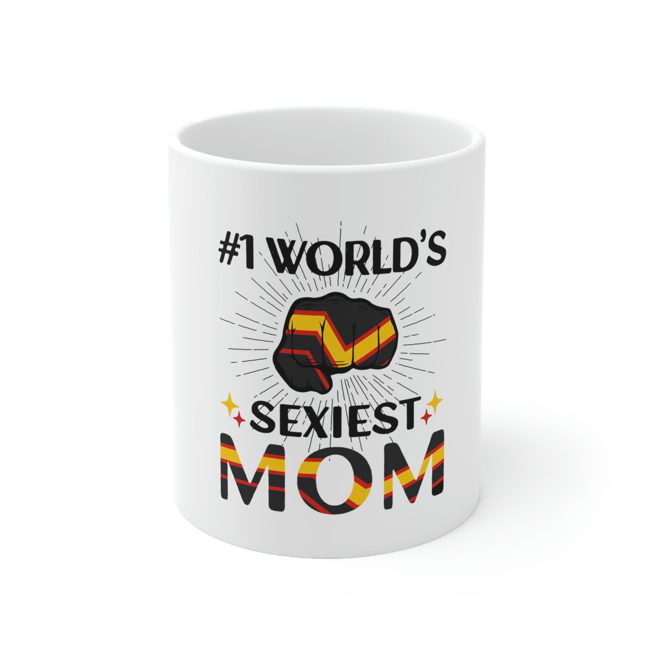 Rubber Flag Ceramic Mug  - #1 World's Sexiest Mom Printify