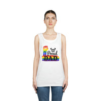 Thumbnail for Rainbow Pride Flag Heavy Cotton Tank Top Unisex Size - Proud Dad Printify