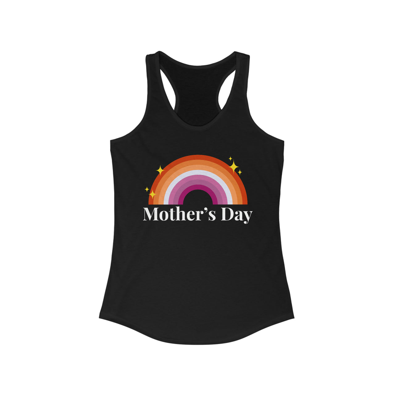 Lesbian Pride Flag Mother's Day Ideal Racerback Tank - Mother's Day SHAVA CO