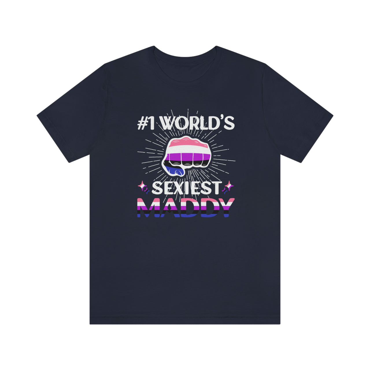 Genderfluid Pride Flag Mother's Day Unisex Short Sleeve Tee - #1 World's Sexiest Maddy Printify