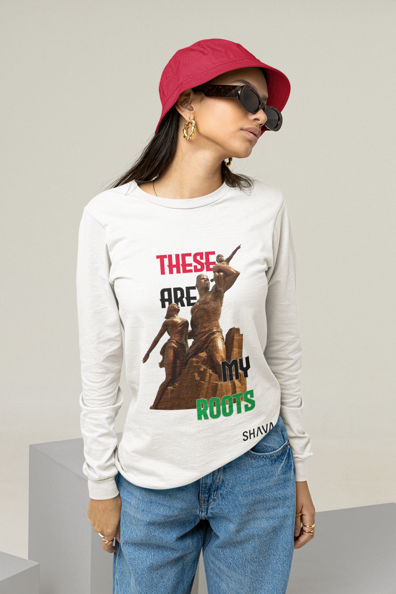 Affirmation Feminist Pro Choice Long Sleeve Shirt Women’s Size - These are My Roots Printify