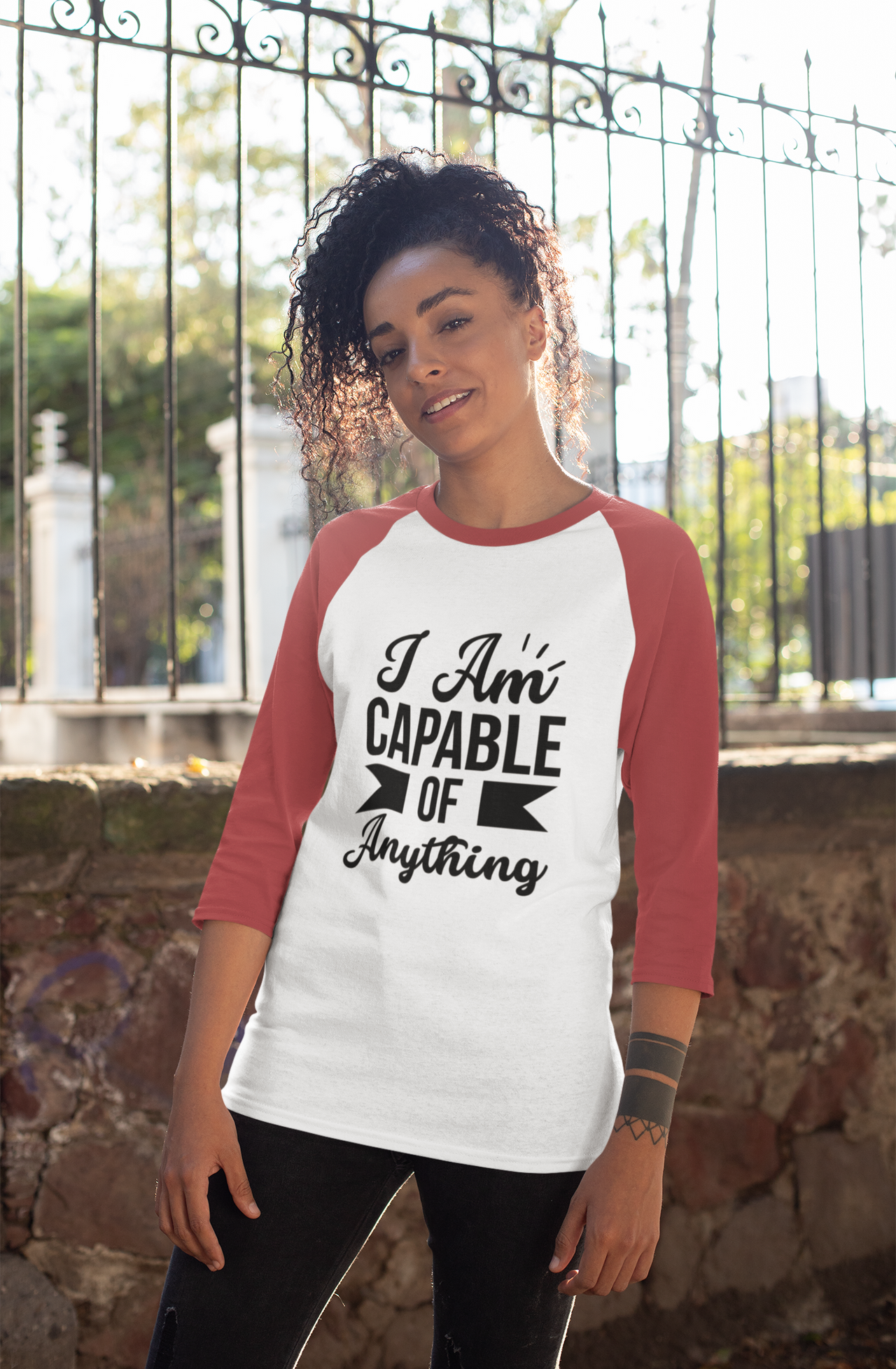 Affirmation Feminist Pro Choice Long Sleeve Shirt Unisex Size - I Am Capable Of Anything Printify