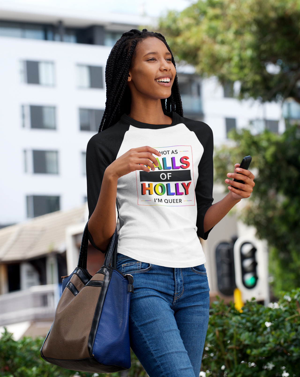 Unisex Christmas LGBTQ Long Sleeves Tee - It’s Hot As Balls Of Holly I’M Queer Printify