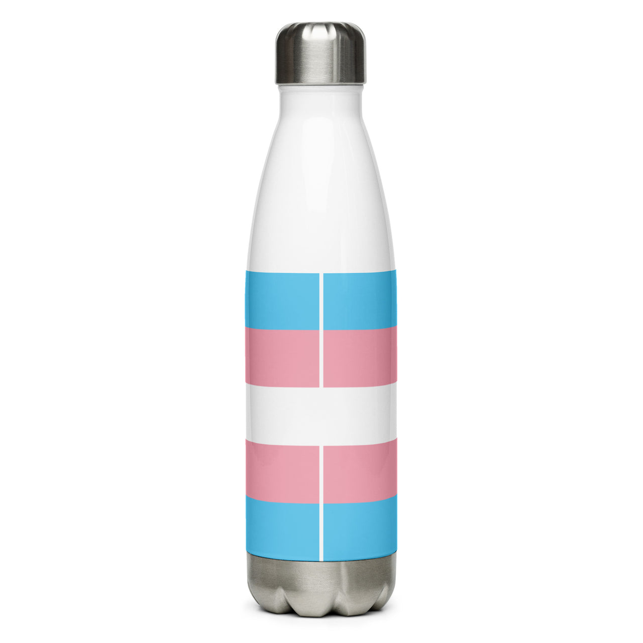 Transgender Flag LGBTQ Stainless Steel Water 17oz Bottle SHAVA