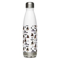Thumbnail for Reusable White Stainless Steel Water Bottle Gothic Halloween, Halloween All Over Print Water Bottle/That Witch SHAVA
