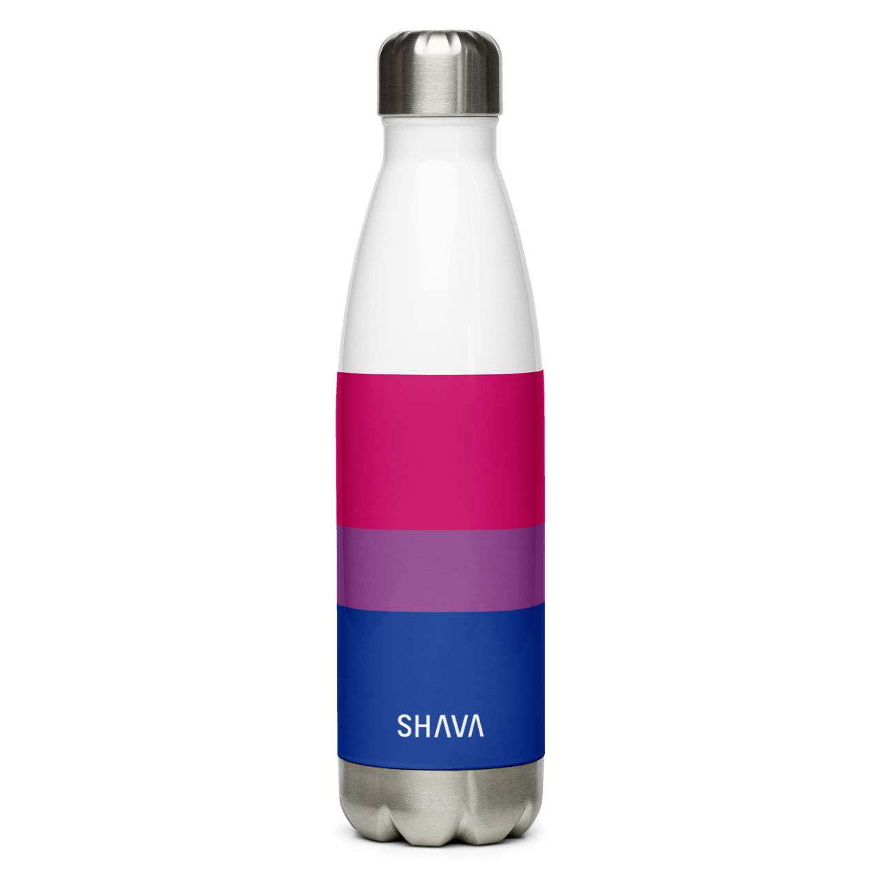 Bisexual Flag LGBTQ Stainless Steel Water 17oz Bottle SHAVA