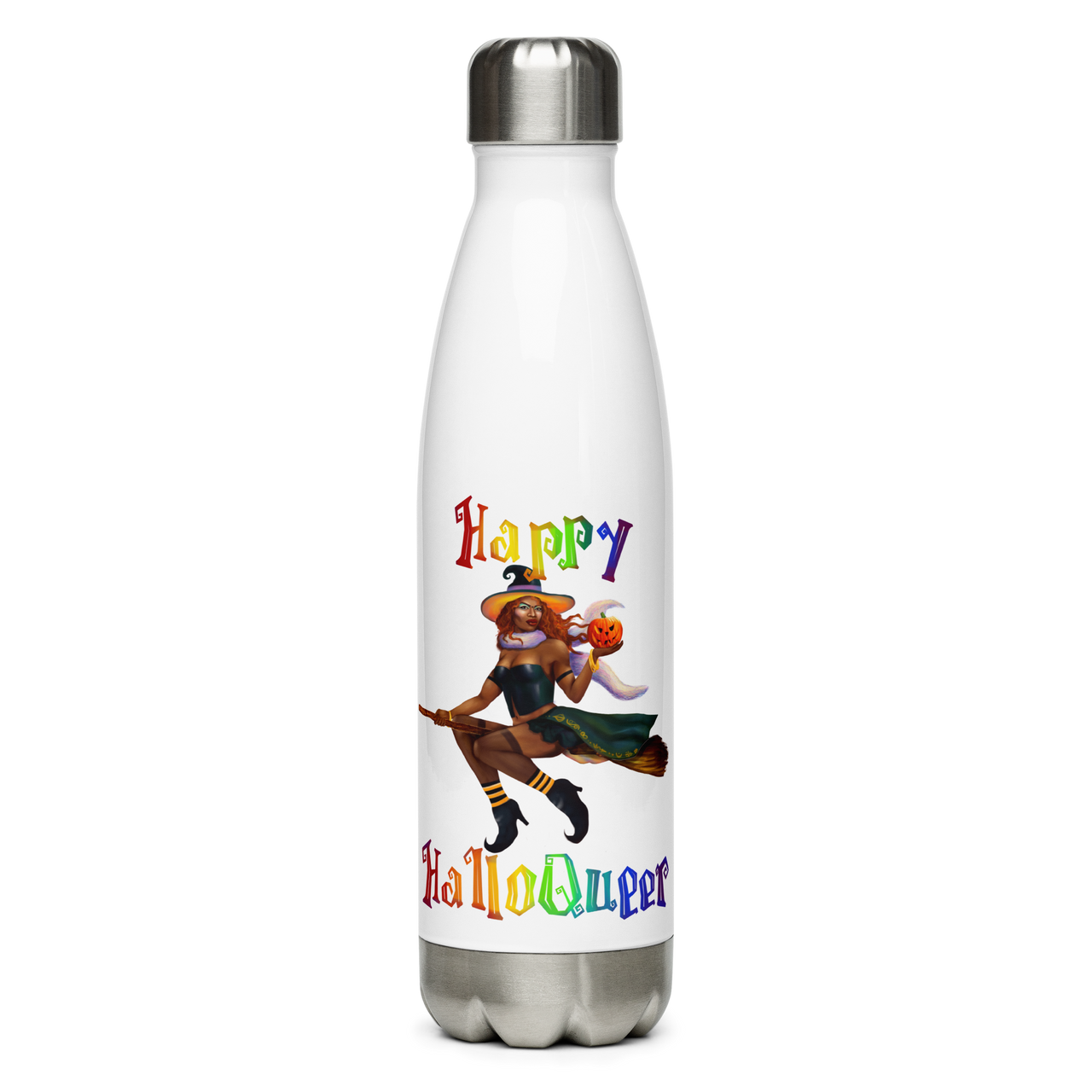 Transgender Halloween Stainless Steel Water Bottle-Trans Pride LGBT Halloween/Happy HalloQueer SHAVA