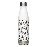 Thumbnail for Reusable White Stainless Steel Water Bottle Gothic Halloween, Halloween All Over Print Water Bottle/That Witch SHAVA