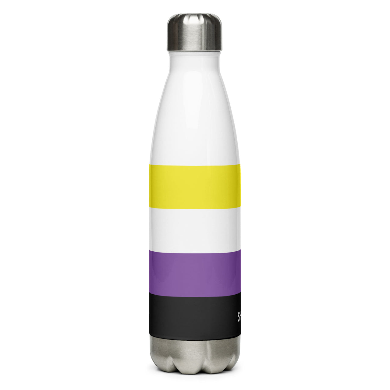 Non Binary Flag LGBTQ Stainless Steel Water 17oz Bottle SHAVA