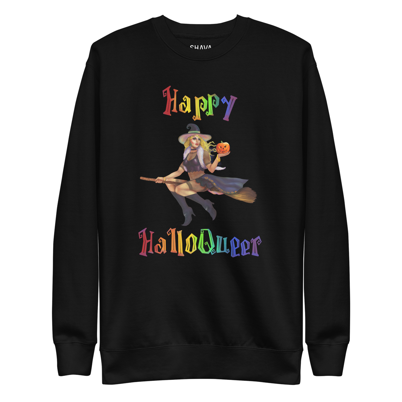 Transgender Halloween Unisex Premium Sweatshirt-Trans Pride LGBT Halloween/Happy HalloQueer SHAVA
