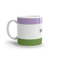 Thumbnail for Gender Queer Flag LGBTQ White Glossy 15oz Coffee Mug SHAVA